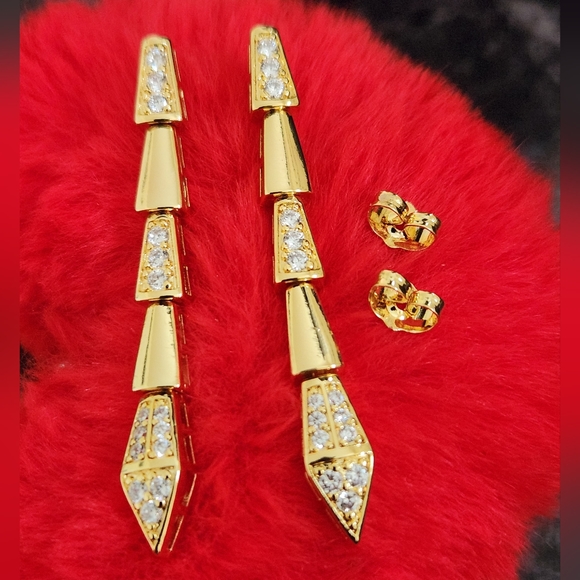 serpenti gold shiny earrings ✨️ - Picture 4 of 5